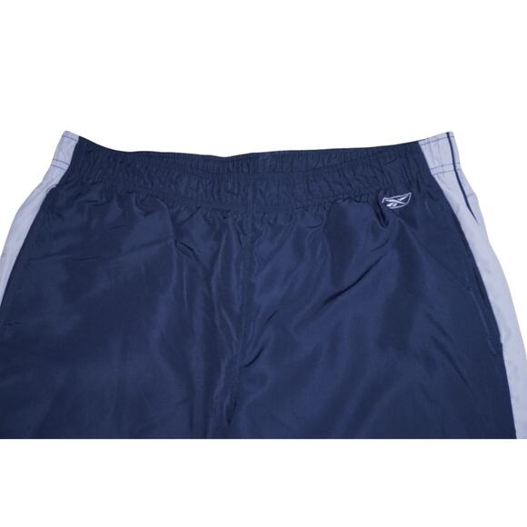 Vintage Reebok Women’s Track Pants Navy Blue with Lavender Stripes Size Large - Picture 3 of 6